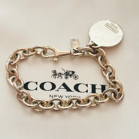 Coach 925 Sterling Silver Charm Bracelet - Picture 11 of 14
